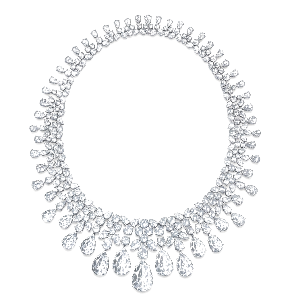 Cascading Floral Diamond High Jewelry Necklace