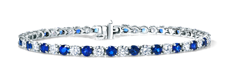 Sapphire and Diamond Tennis Bracelet